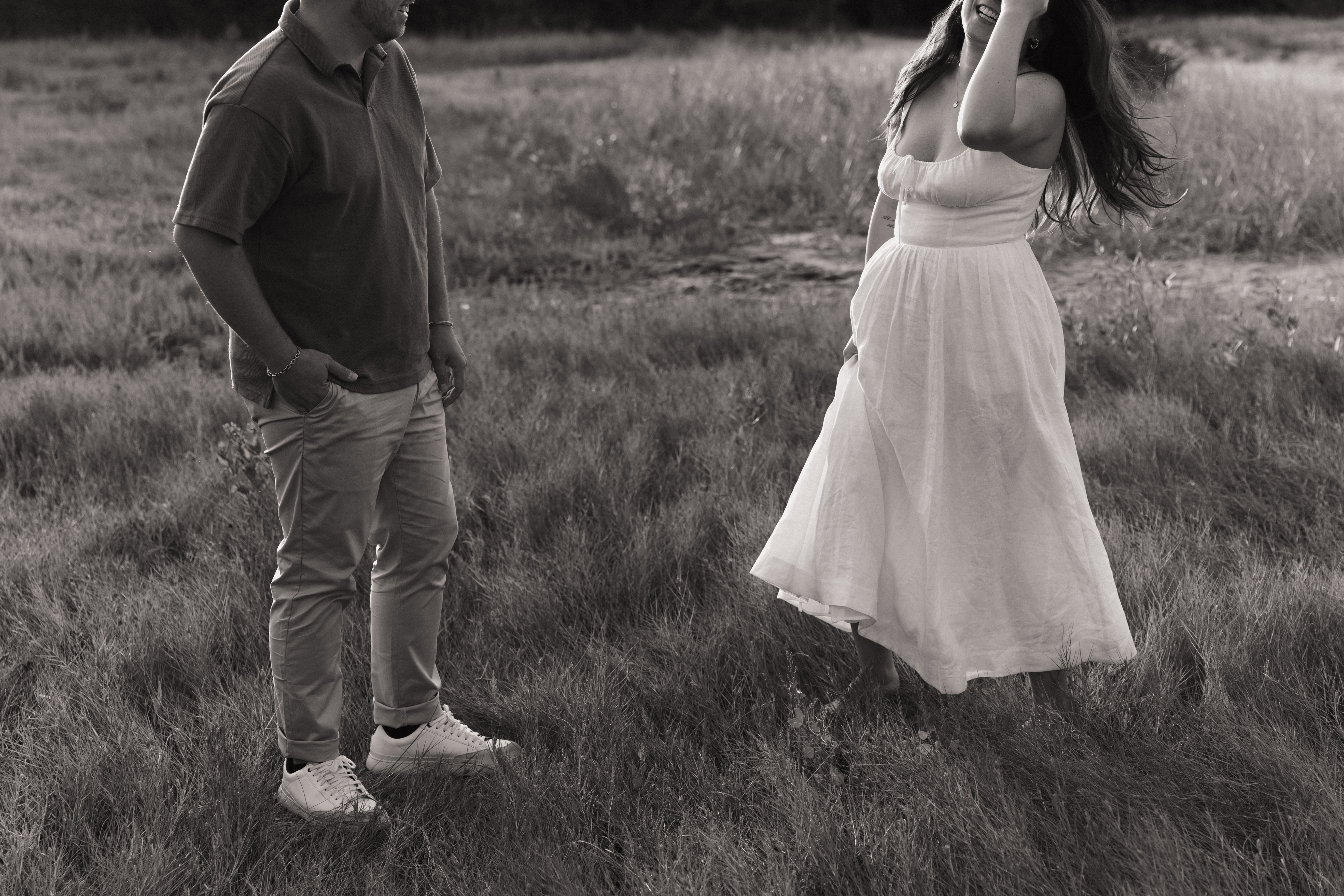 Engagement photo B&W