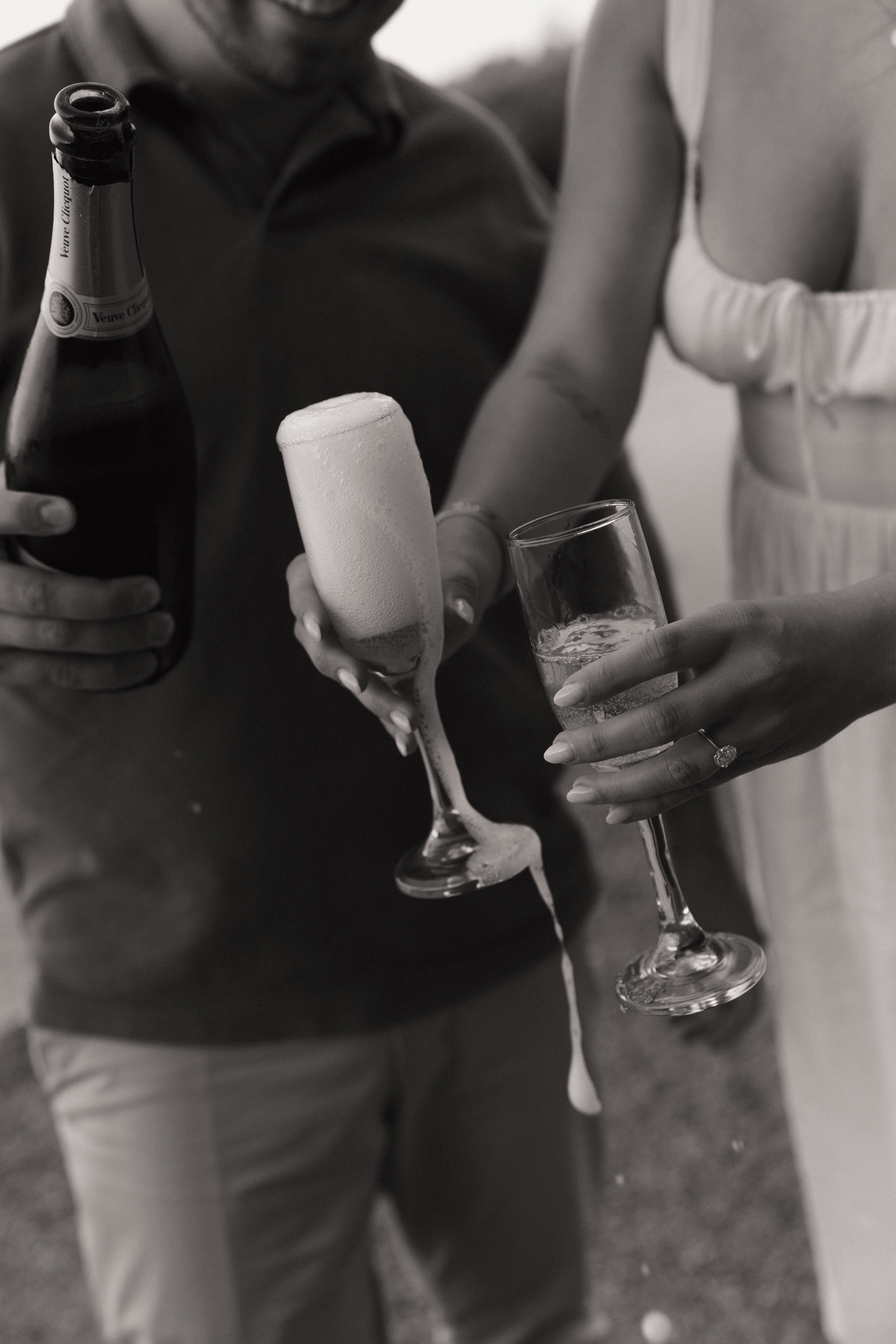 Engagement photo B&W